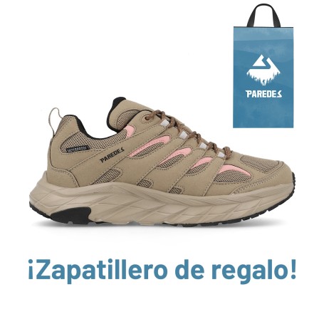Paredes Zapatillas trekking Mujer  Ribadavia marrón + Zapatillero de Regalo Marrón