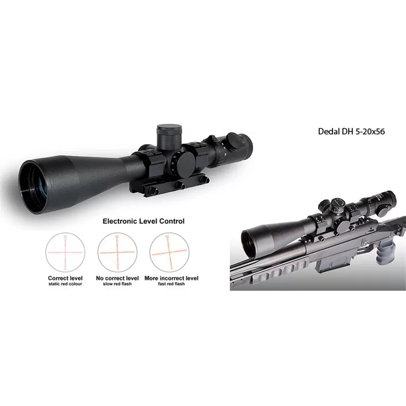 Luneta telescópica Dedal DH 5-20x56 (ø34 mm, retículo iluminado, controle vertical) - DH 5-20x56 - Dedal - Miras telescópicas DEDAL Luneta telescópica Dedal DH 5-20x56 (ø34 mm, retículo iluminado, controle vertical) - DH 5-20x56 - Dedal - Miras telescópicas DEDAL