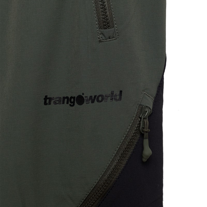 Trangoworld PANT. LARGO GRISONS VERDE OSCURO/NEGRO