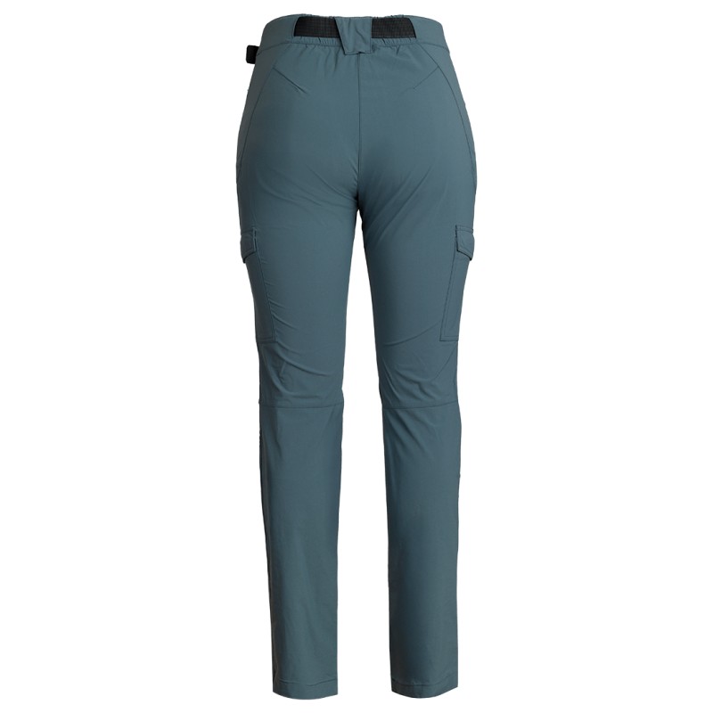 Trangoworld PANT. LARGO ONEGA AZUL VERDOSO
