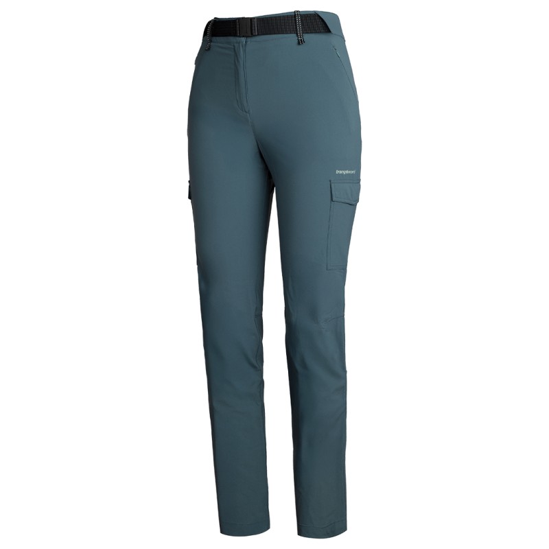 Trangoworld PANT. LARGO ONEGA AZUL VERDOSO