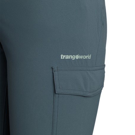 Trangoworld PANT. LARGO ONEGA AZUL VERDOSO