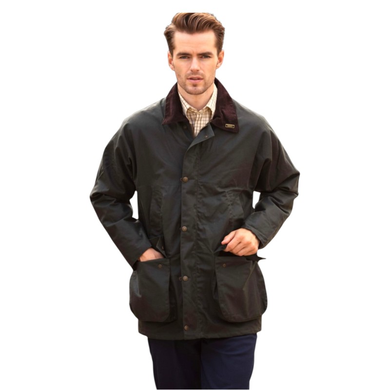 Chaqueta encerada Oxford Blue Countryman Green