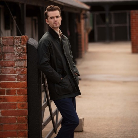 Chaqueta encerada Oxford Blue Countryman Green