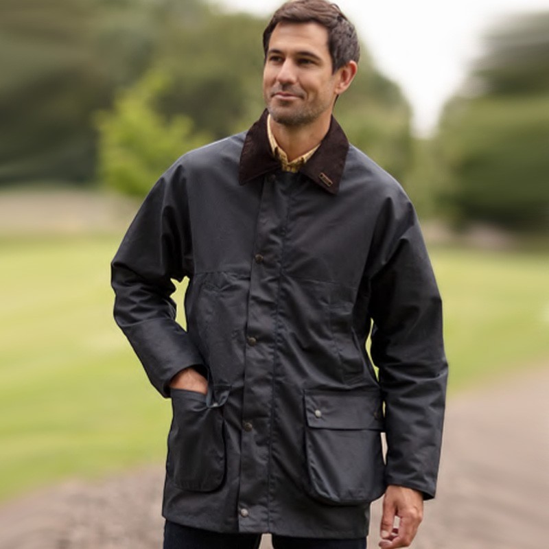 Chaqueta encerada Oxford Blue Countryman Navy