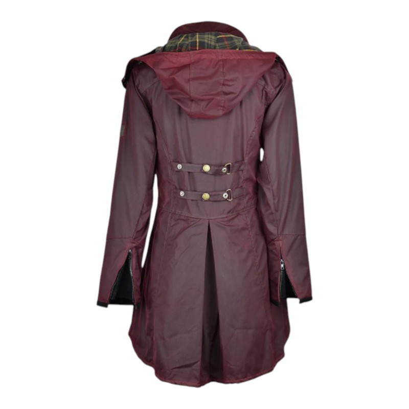 Chaqueta encerada Oxford Blue Olivia Plum