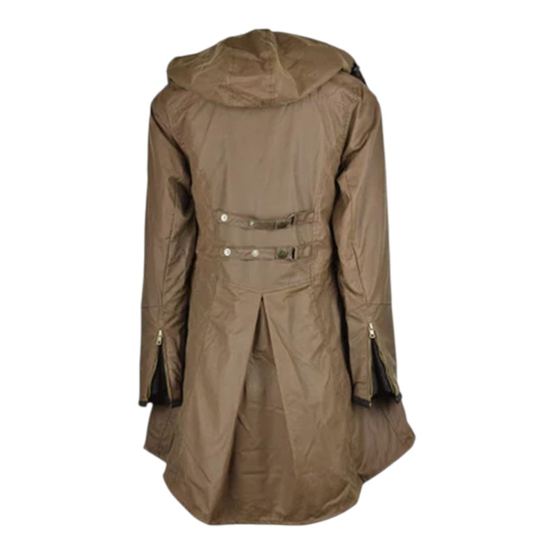 Chaqueta encerada Oxford Blue Olivia Sand