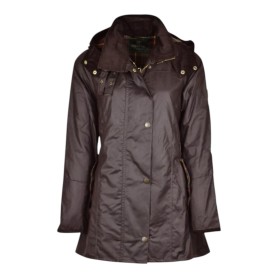 Chaqueta encerada Oxford Blue Olivia Brown
