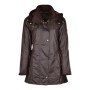 Chaqueta encerada Oxford Blue Olivia Brown