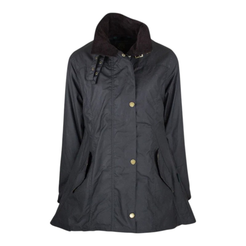 Chaqueta encerada Oxford Blue Olivia Black
