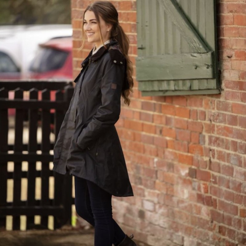 Chaqueta encerada Oxford Blue Olivia Navy