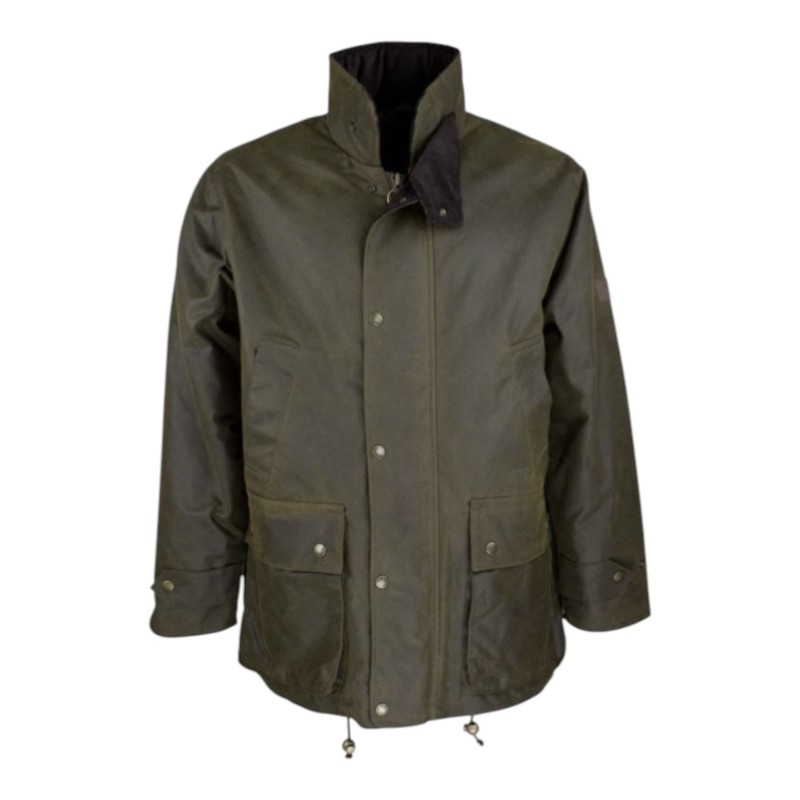 Chaqueta encerada Oxford Blue Kingsbridge Caramel