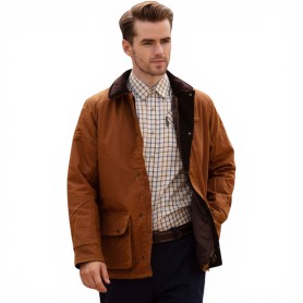 Chaqueta encerada Oxford Blue Kingsbridge Gold