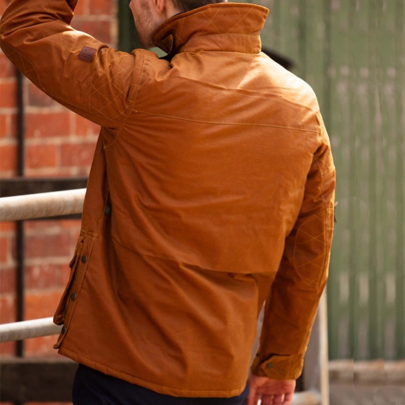 Chaqueta encerada Oxford Blue Kingsbridge Gold