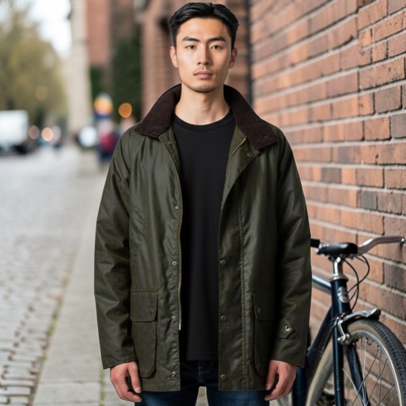 Chaqueta encerada Oxford Blue Kingsbridge Green