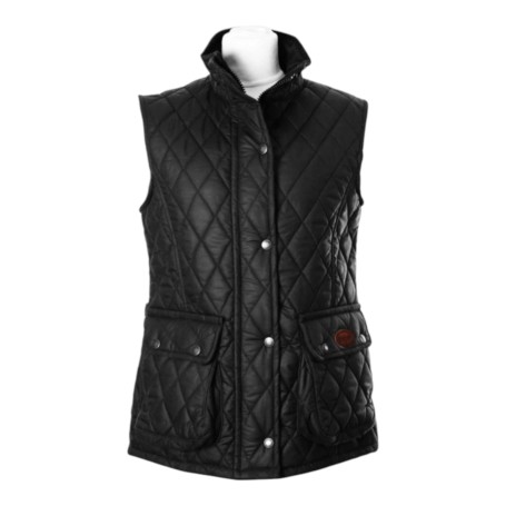 Chaleco encerado Oxford Blue Newbury Quilted Black