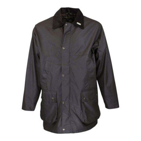 Chaqueta encerada Oxford Blue Countryman Padded Brown