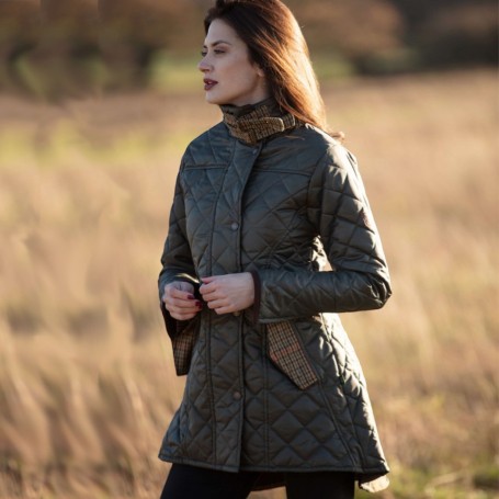 Chaqueta Oxford Blue Roxy Quilted Quilted Green