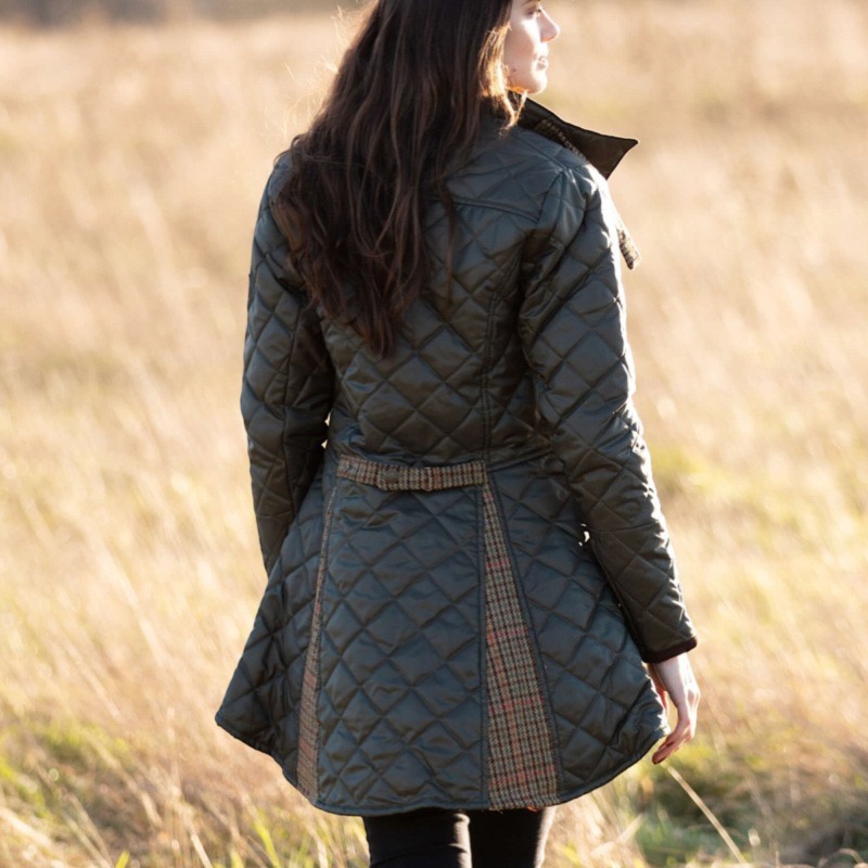 Chaqueta Oxford Blue Roxy Quilted Quilted Green