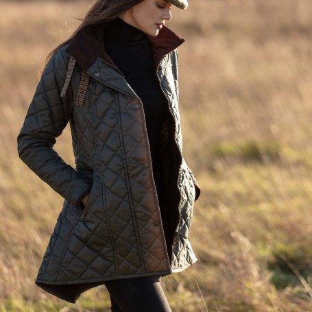 Chaqueta Oxford Blue Roxy Quilted Quilted Green