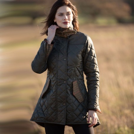 Chaqueta Oxford Blue Roxy Quilted Quilted Green