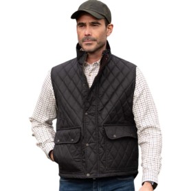 Chaleco encerado Oxford Blue Kensington Quilted Navy