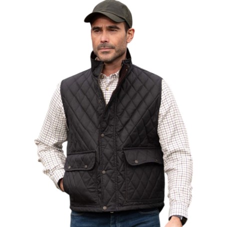 Chaleco encerado Oxford Blue Kensington Quilted Navy