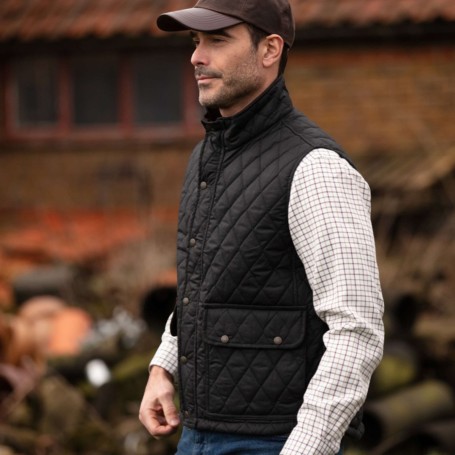 Chaleco encerado Oxford Blue Kensington Quilted Navy