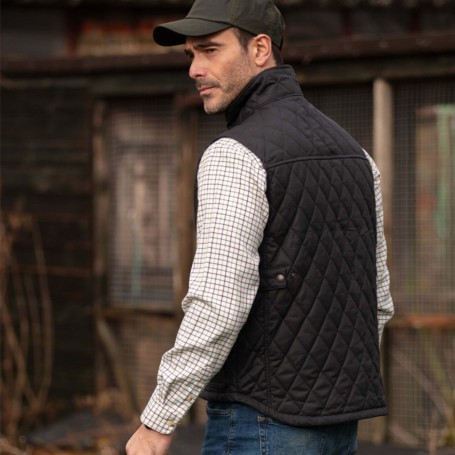 Chaleco encerado Oxford Blue Kensington Quilted Navy