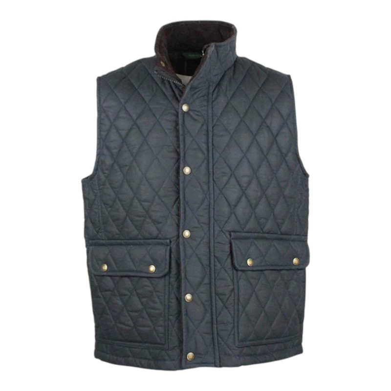 Chaleco encerado Oxford Blue Kensington Quilted Navy