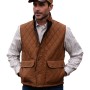 Chaleco encerado Oxford Blue Kensington Quilted Sand