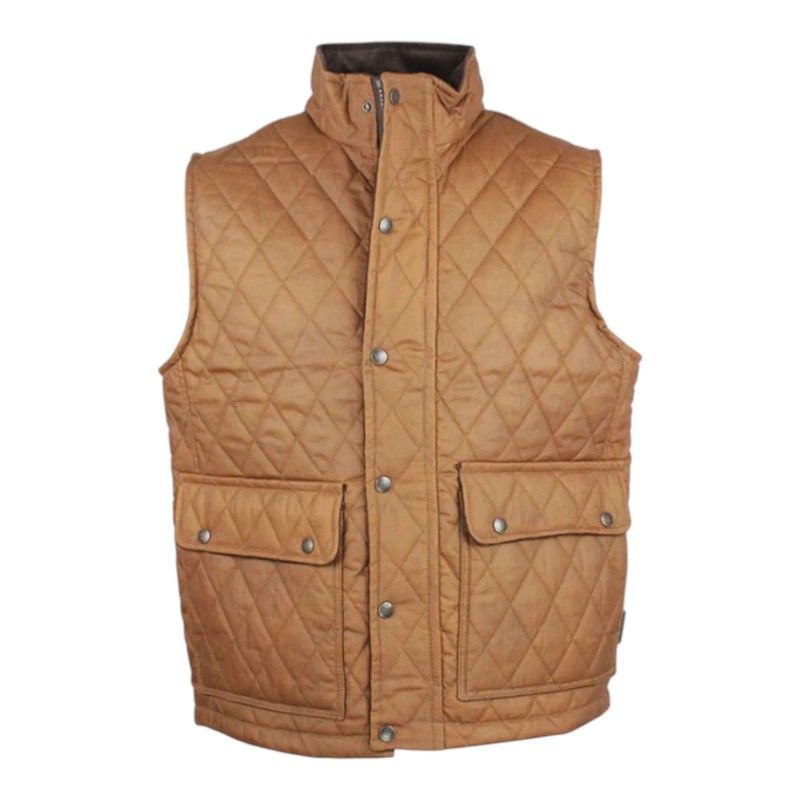 Chaleco encerado Oxford Blue Kensington Quilted Sand