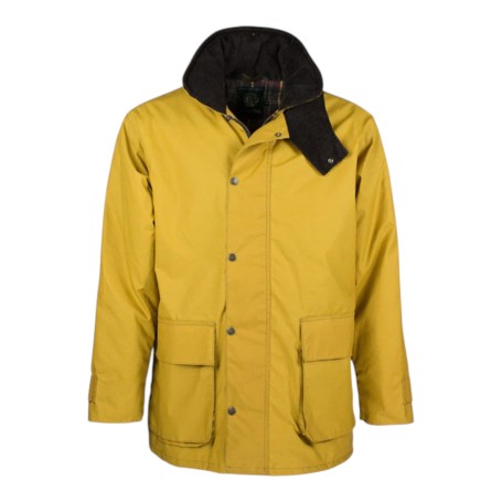Chaqueta Oxford Blue Knightsbridge encerada lavable Mustard