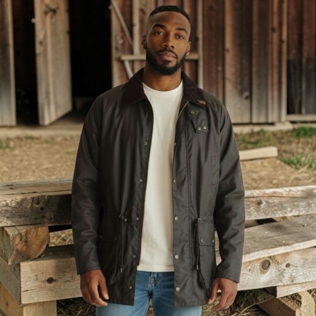 Chaqueta encerada Oxford Blue Bray 3 in 1 Dark Olive