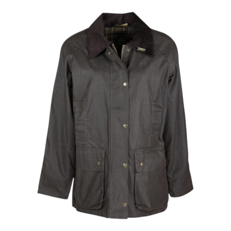 Chaqueta encerada Oxford Blue Countrygirl Brown