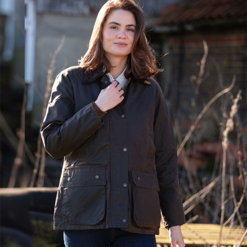 Chaqueta encerfada Oxford Blue Countrygirl Brown