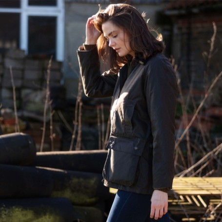 Chaqueta encerfada Oxford Blue Countrygirl Brown