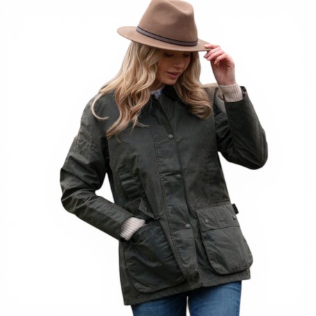 Chaqueta encerada Oxford Blue Countrygirl Green