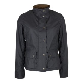 Chaqueta encerada Oxford Blue New York Biker Black