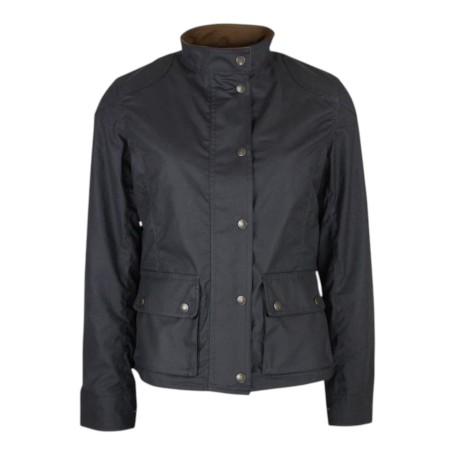 Chaqueta encerada Oxford Blue New York Biker Black