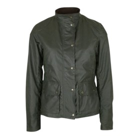 Chaqueta encerada Oxford Blue New York Biker Olive