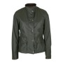 Chaqueta encerada Oxford Blue New York Biker Olive