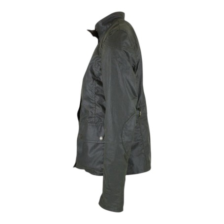 Chaqueta encerada Oxford Blue New York Biker Olive