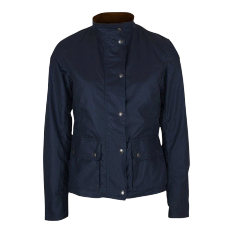 Chaqueta encerada Oxford Blue New York Biker Navy