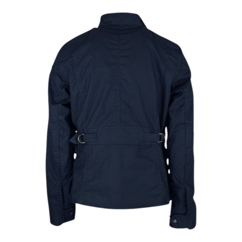 Chaqueta encerada Oxford Blue New York Biker Navy