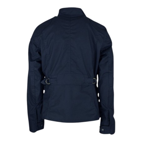 Chaqueta encerada Oxford Blue New York Biker Navy