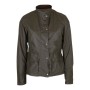 Chaqueta encerada Oxford Blue New York Biker Brown