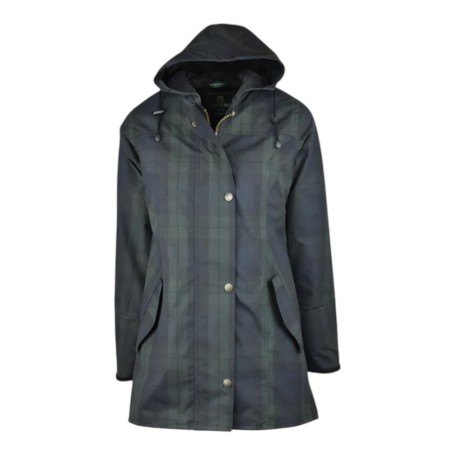 Chaqueta Oxford Blue Tartan Katrina encerada lavable Blackwatch