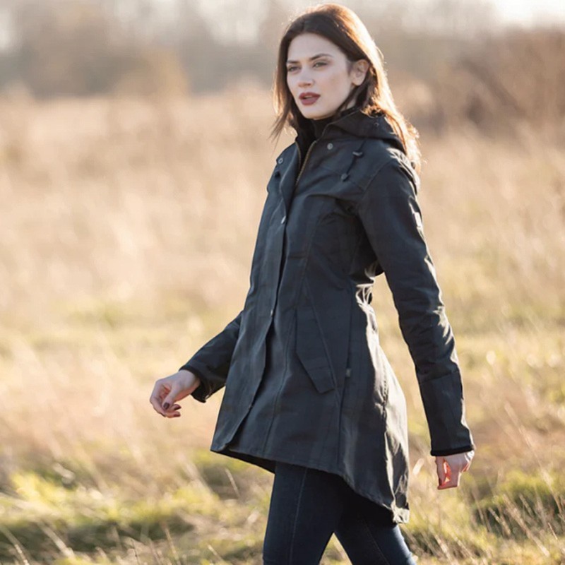 Chaqueta Oxford Blue Tartan Katrina encerada lavable Blackwatch