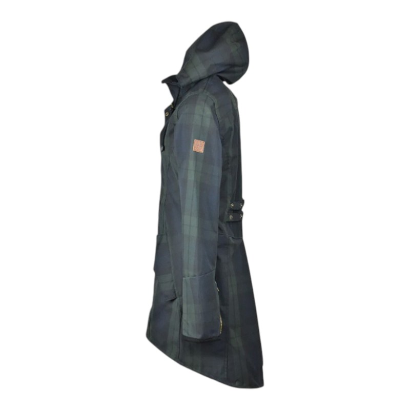 Chaqueta Oxford Blue Tartan Katrina encerada lavable Blackwatch